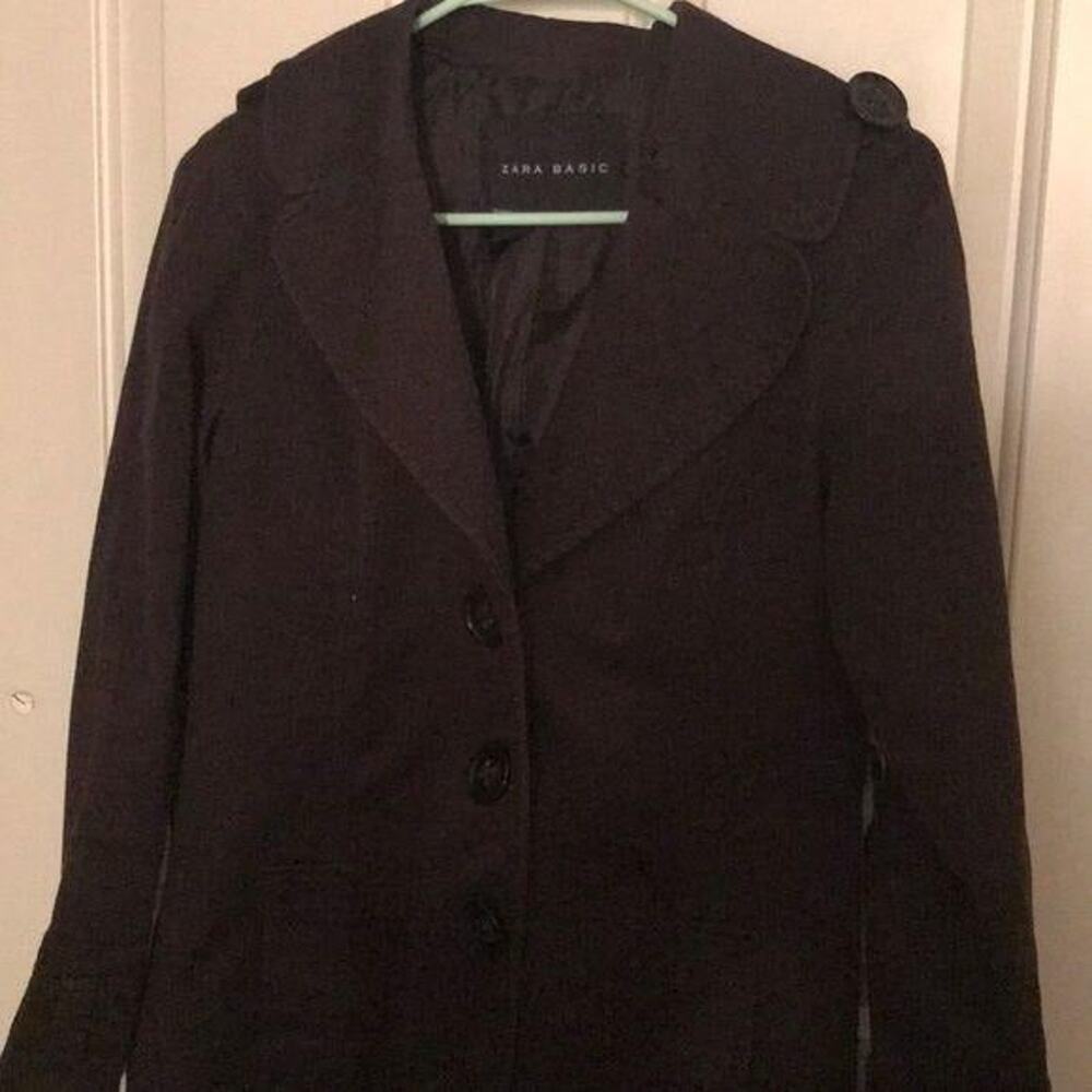 Zara Basic Dark Purple Lightweight Jacket M - image 8